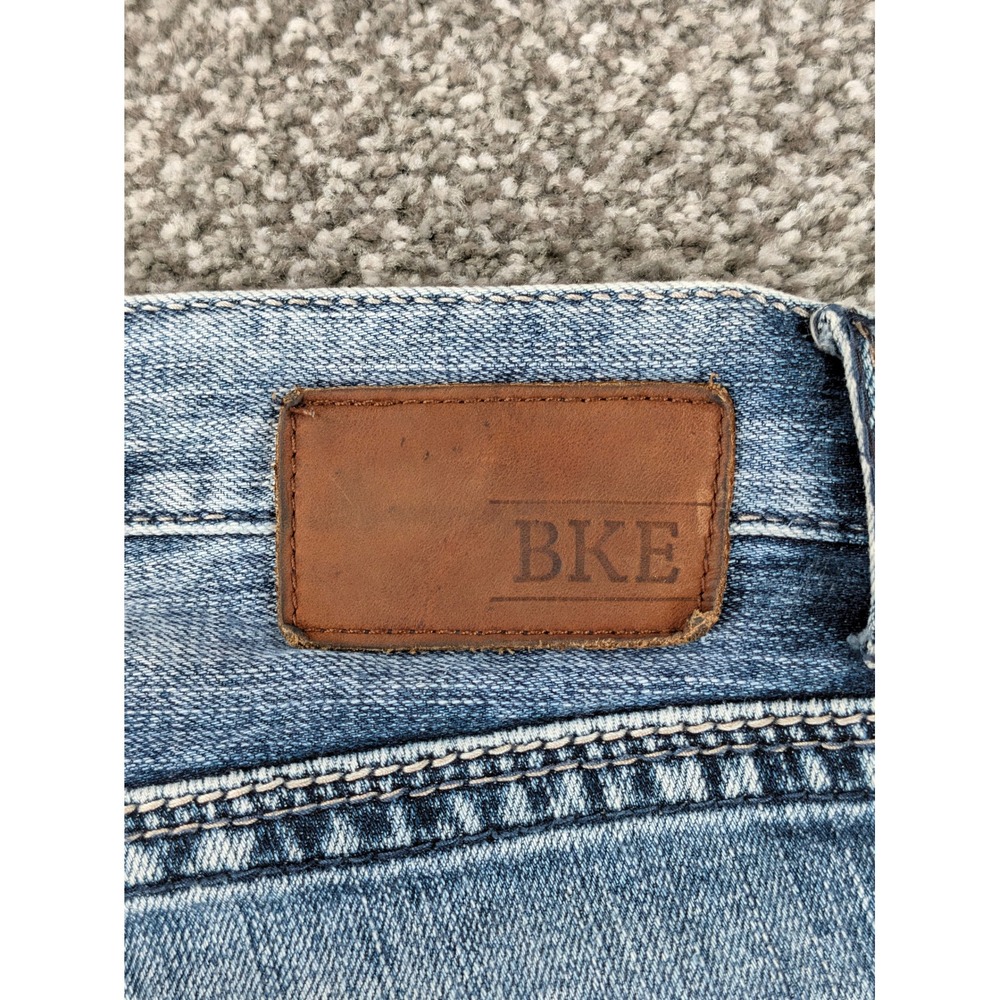 BKE Tyler Straight Leg Jeans Mens 34R Medium Wash Denim Stretch Blue - Picture 6 of 16